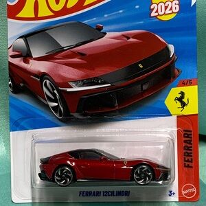 Ferrari 12cilindri Hot Wheels Red Toy Car